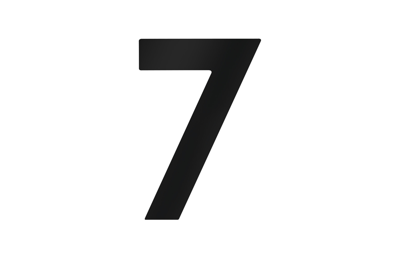 Metafranc huisnummer 7 120mm zwart - wu0424667