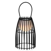 Lucide FJARA - Oplaadbare Tafellamp Binnen/Buiten - Accu/Batterij - Ø 17,5 cm - LED Dim to warm - 1x0,3W 3000K - IP44 - Zwart - thumbnail