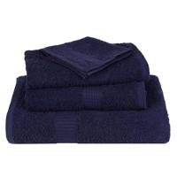 VidaXL Zeepdoekjes 4 st 30x30 cm 360 g/m² 100% katoen marineblauw - thumbnail