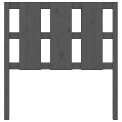 Hoofdbord 105,5x4x100 cm massief grenenhout grijs - thumbnail