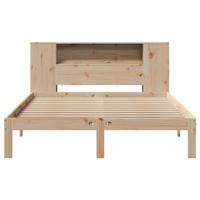 Bed met boekenkast zonder matras massief grenenhout 135x190 cm - thumbnail