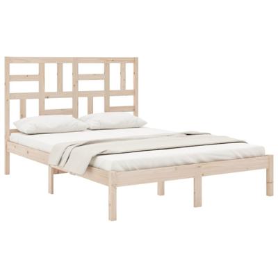 Bedframe massief hout 140x190 cm - thumbnail