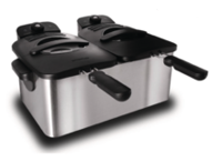 Inventum GF461 friteuse Frituurpan 5 l Dubbel Zwart, Roestvrijstaal Vrijstaand 3600 W - thumbnail