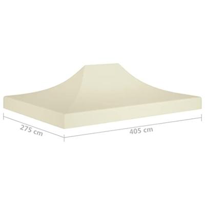 VidaXL Partytentdak 270 g/m² 4x3 m crème - thumbnail