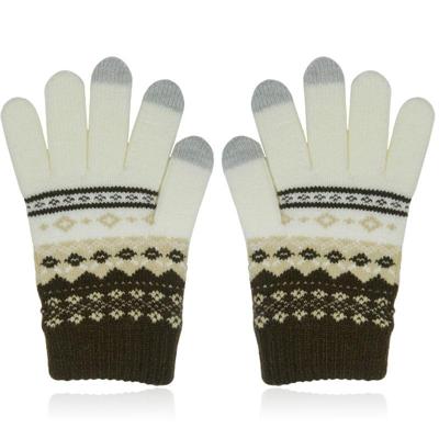 LGT JWLS Winterse Dameshandschoenen - Bruin Wit
