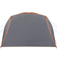 Tent 4-persoons 350x280x155 cm 190T taft grijs en oranje - thumbnail