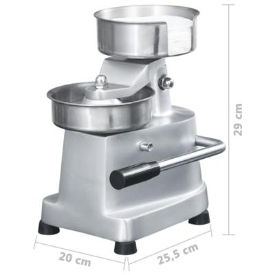 Hamburgerpersmachine met 500 scheidingsbladen 10 cm aluminium Hamburgerpersmachine met 500 scheidingsbladen 10 cm aluminium