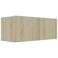 vidaXL Tv-meubel 80x30x30 cm spaanplaat sonoma eikenkleurig - thumbnail