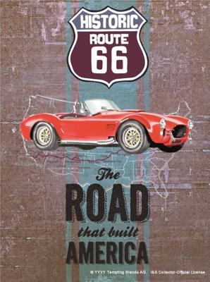 Route 66 Ford Cobra wandplaat