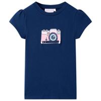 Kindershirt 140 marineblauw - thumbnail