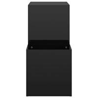 VidaXL Opbergkast 105x35,5x70 cm bewerkt hout hoogglans zwart - thumbnail