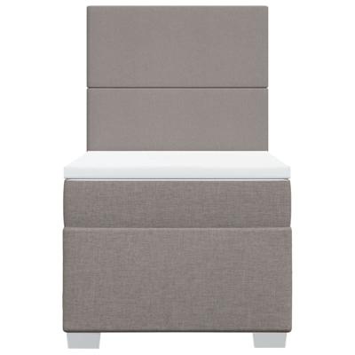 Boxspring met matras stof taupe 90x200 cm