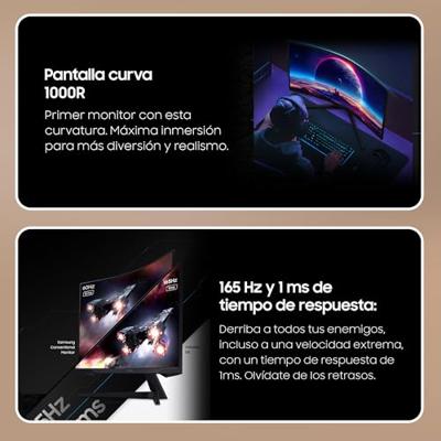 Samsung Odyssey G5 LS27CG552EUXEN Monitor Zwart - thumbnail