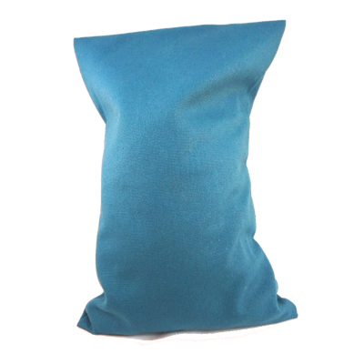 Ecologisch Kersenpitkussen 30x20 cm met wasbaar hoesje (Kleur: Azuur Blauw)