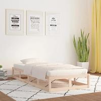 Bedframe massief hout 75x190 cm - thumbnail