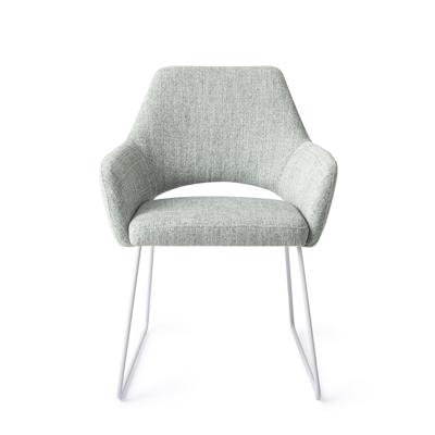 Jesper Home Yanai eetkamerstoel Soft Sage slide white