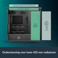 Arctic Xtender Midi-tower PC-behuizing, Gaming-behuizing Zwart - thumbnail