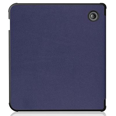 Lunso - Origami sleepcover hoes - Kobo Libra 2 (7 inch) - Donkerblauw Lunso - Origami sleepcover hoes - Kobo Libra 2 (7 inch) - Donkerblauw