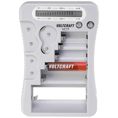 VOLTCRAFT Batterijtester VC1T Meetbereik (batterijtester) 1.5 V, 3 V, 6 V, 9 V Batterij VC-12613270 VOLTCRAFT Batterijtester VC1T Meetbereik (batterijtester) 1.5 V, 3 V, 6 V, 9 V Batterij VC-12613270