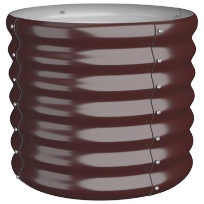 VidaXL Plantenbak 40x40x36 cm gegalvaniseerd staal bruin