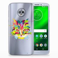 Motorola Moto G6 Plus Telefoonhoesje met Naam Cat Color - thumbnail