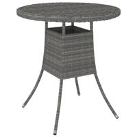 Tuintafel 70x70x73 cm poly rattan grijs - thumbnail