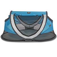 DERYAN Reisbedje pop-up Peuter Luxe met klamboe blauw - thumbnail