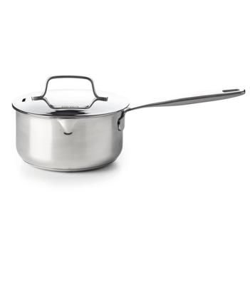 Beka Steelpan Maestro RVS met 2 giettuiten en deksel ø 16 cm / 1.6 liter - geschikt voor alle warmtebronnen
