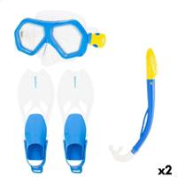 Duikbril met Snorkel en Zwemvliezen AquaSport Blauw Junior (2 Stuks) - thumbnail