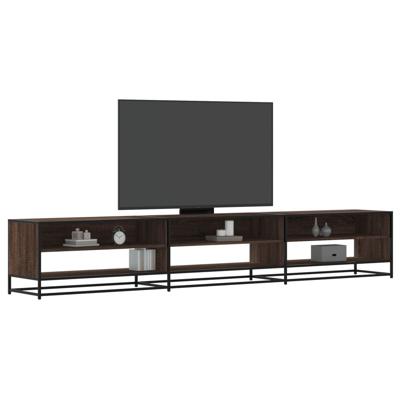 Tv-meubel 270x40x46 cm bewerkt hout bruin eikenkleurig - thumbnail