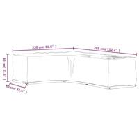 Tuinmeubelhoezen met 18 oogjes L-vormig 220x285x80 cm - thumbnail