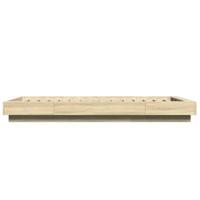 Bedframe met LED-verlichting sonoma eikenkleurig 75x190 cm - thumbnail
