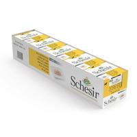 Schesir kip met ham (jelly) natvoer hond 4 trays (40 x 150 g) - thumbnail