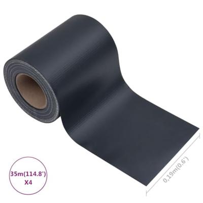 VidaXL Tuinschermen 4 st 35x0,19 m pvc mat donkergrijs