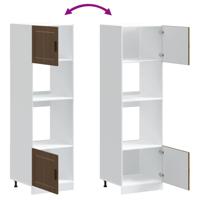 Ovenkasten 2 st Porto bewerkt hout bruin eikenkleur - thumbnail