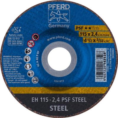 PFERD TOOLS PSF STEEL 61740122 Doorslijpschijf gebogen 115 mm 25 stuk(s) Staal