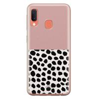 Samsung Galaxy A20e siliconen hoesje - Pink dots - thumbnail