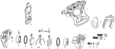 SRAM schijfrem "rival axs e1". brakes disc rival axs e1 left/rear