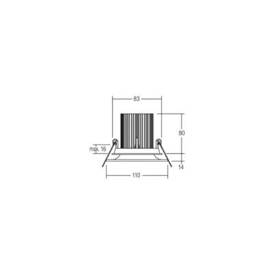 Brumberg 12406073 12406073 LED-inbouwlamp LED 10 W Wit