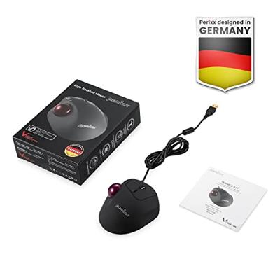 Perixx PERIMICE-517 D Trackball USB Laser Zwart 7 Toetsen 400 dpi, 1000 dpi Ergonomisch, Geïntegreerde trackball Perixx PERIMICE-517 D Trackball USB Laser Zwart 7 Toetsen 400 dpi, 1000 dpi Ergonomisch, Geïntegreerde trackball