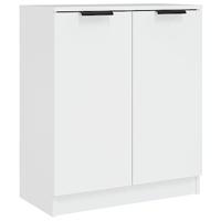 Dressoir 60x30x70 cm bewerkt hout wit - thumbnail