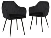 Set van 2 stoelen CIRE zwart - thumbnail