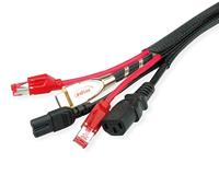 ROLINE PVC-weefselslang voor kabelgeleiding, met klittenband, zwart, 2,5 m - thumbnail