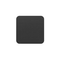 Hoofddouche Tres Plafond 42x42 cm Vierkant Patroon Ronde Hoeken Mat Zwart Tres - thumbnail