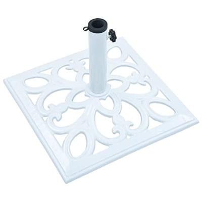 VidaXL Parasolvoet 12 kg 49 cm gietijzer wit