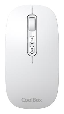 Wireless muis CoolBox Ratón W02-IA Wit Grijs 1600 dpi - thumbnail