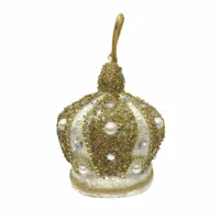 Kerstornament Kroon Goud Ø13cm 1st - thumbnail