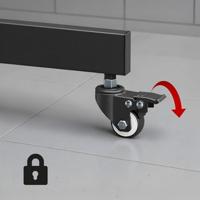 Maclean TV-standaard / trolley, camera plank, op wielen, 37-70", max. belasting 45kg/5kg plank, max. VESA 600x400, MC-113 B - thumbnail