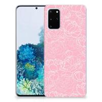 Samsung Galaxy S20 Plus | TPU Case | White Flowers - thumbnail