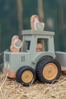 Little Dutch Little Farm tractor met trailer - thumbnail